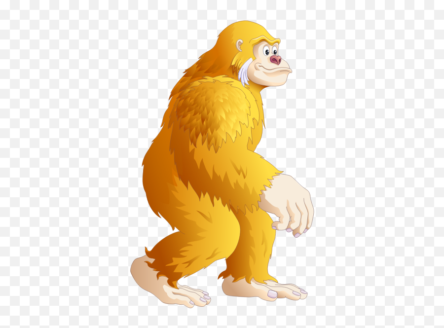 Gorilla King Kong Cartoon - Cartoon Yellow Gorilla Png,Gorilla Cartoon Png