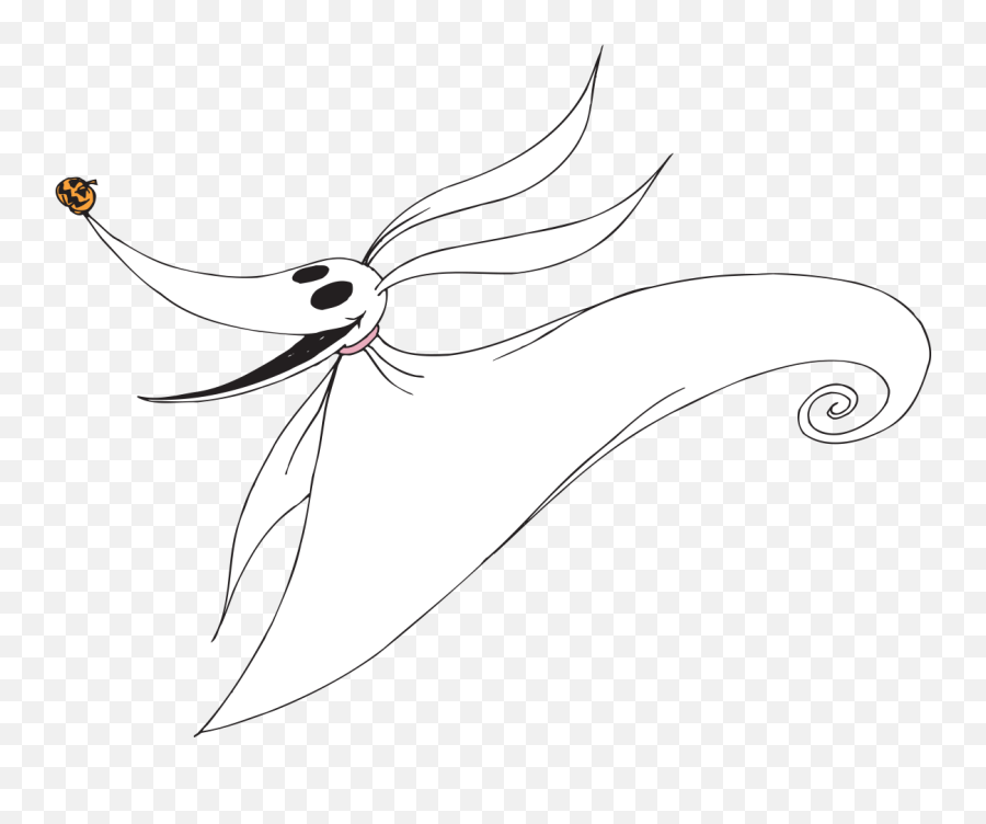 Download Hd Nightmare Before Christmas Zero Black Background - Zero The Night Before Christmas Png,Christmas Transparent