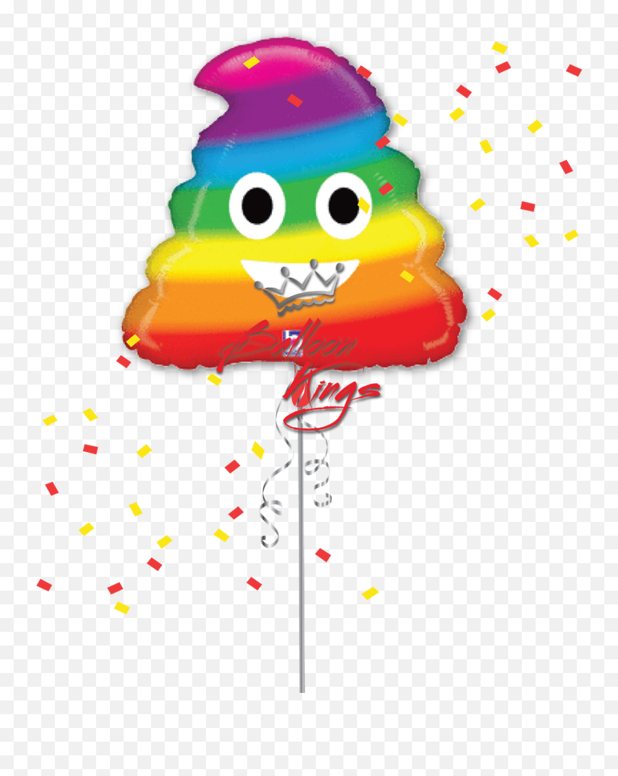 Rainbow Emoji Poo - Rainbow Poop Balloon Png,Rainbow Emoji Png