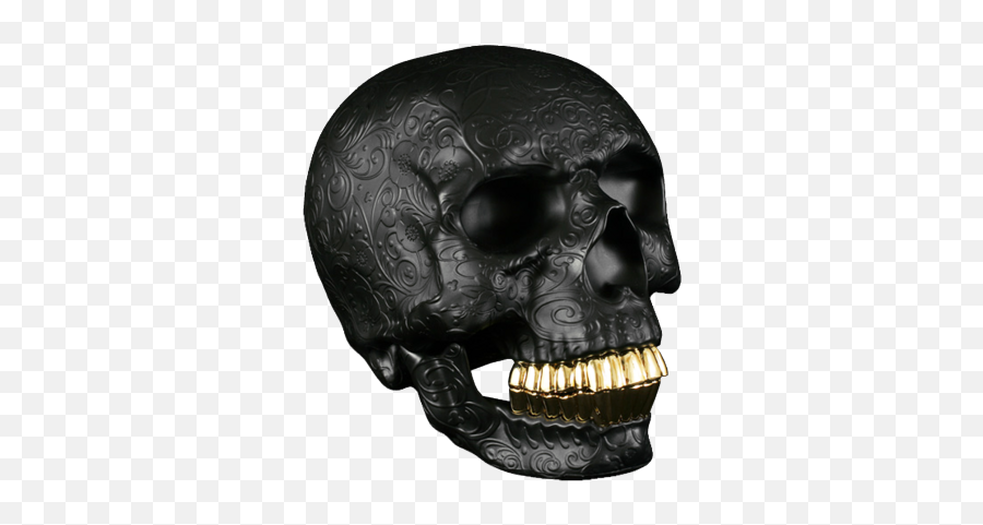 8 Gold Skull Psd Images - Mixtape Cover Template Skull Psd Kidrobot Black Png,Gold Teeth Png