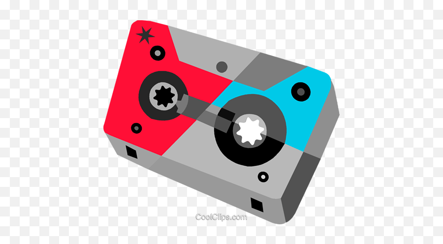 Cassette Tape Royalty Free Vector Clip Art Illustration - Circle Png,Cassette Tape Png