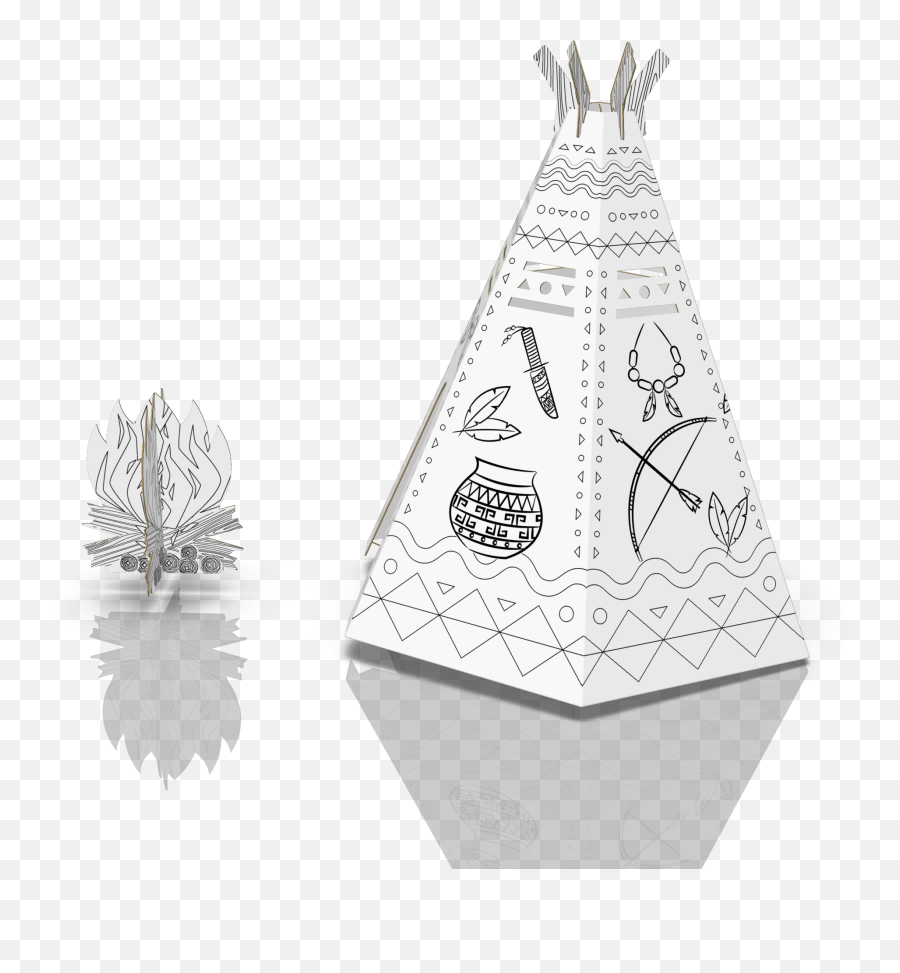 Colour In Teepee - Cardboard Magic Illustration Png,Teepee Png