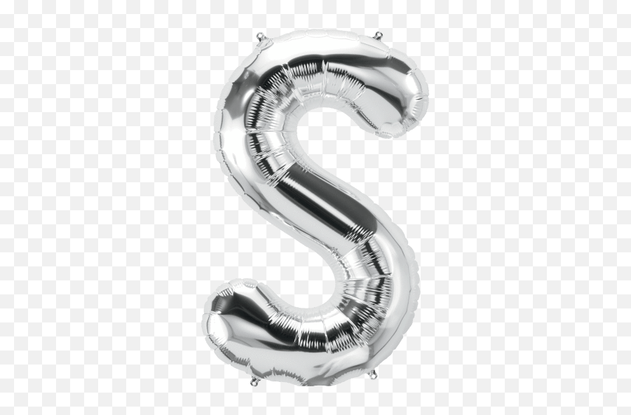 Silver Letter S 34 - Rose Gold Letter S Balloon Png,Letter S Png