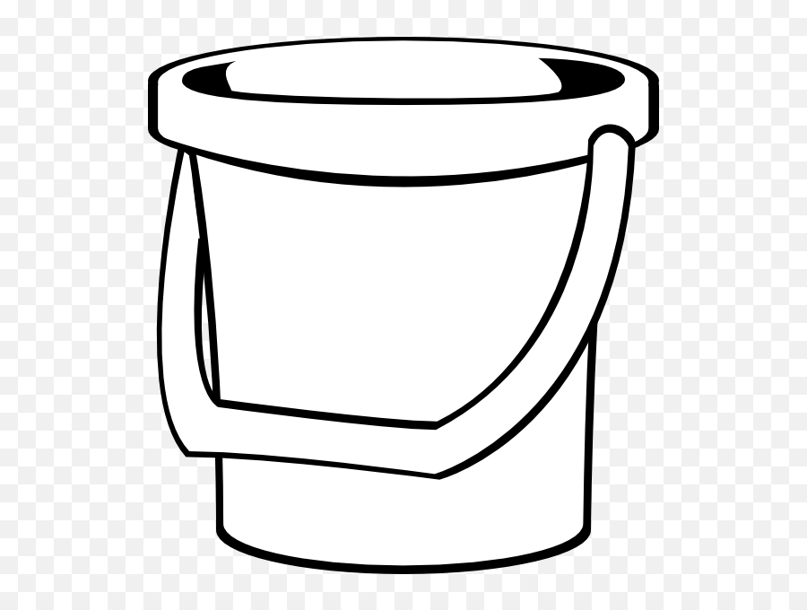 White Clipart Png Image - Black And White Clipart Bucket,Bucket Clipart Png