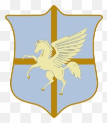 Fictional Coat Of Arms With A Pegasus - Fictional Character Png,Red Pegasus Logo