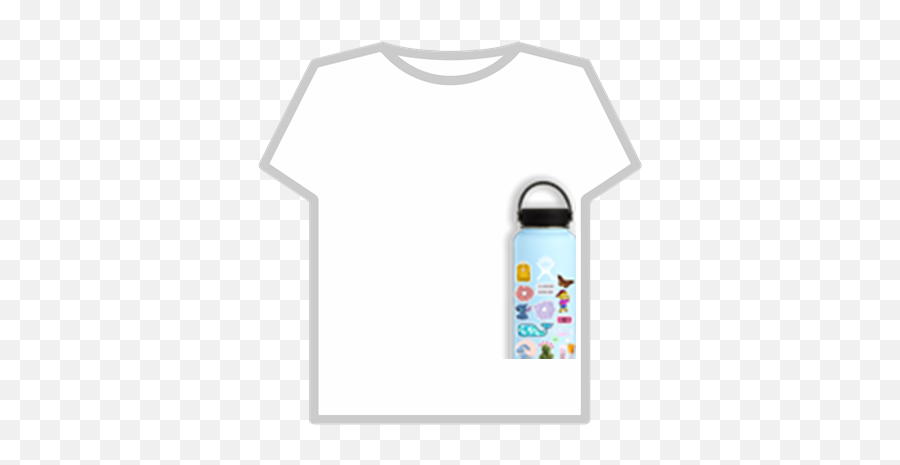 Baby Blue Hydroflask With Stickers - Roblox Short Sleeve Png,Hydro Flask Png