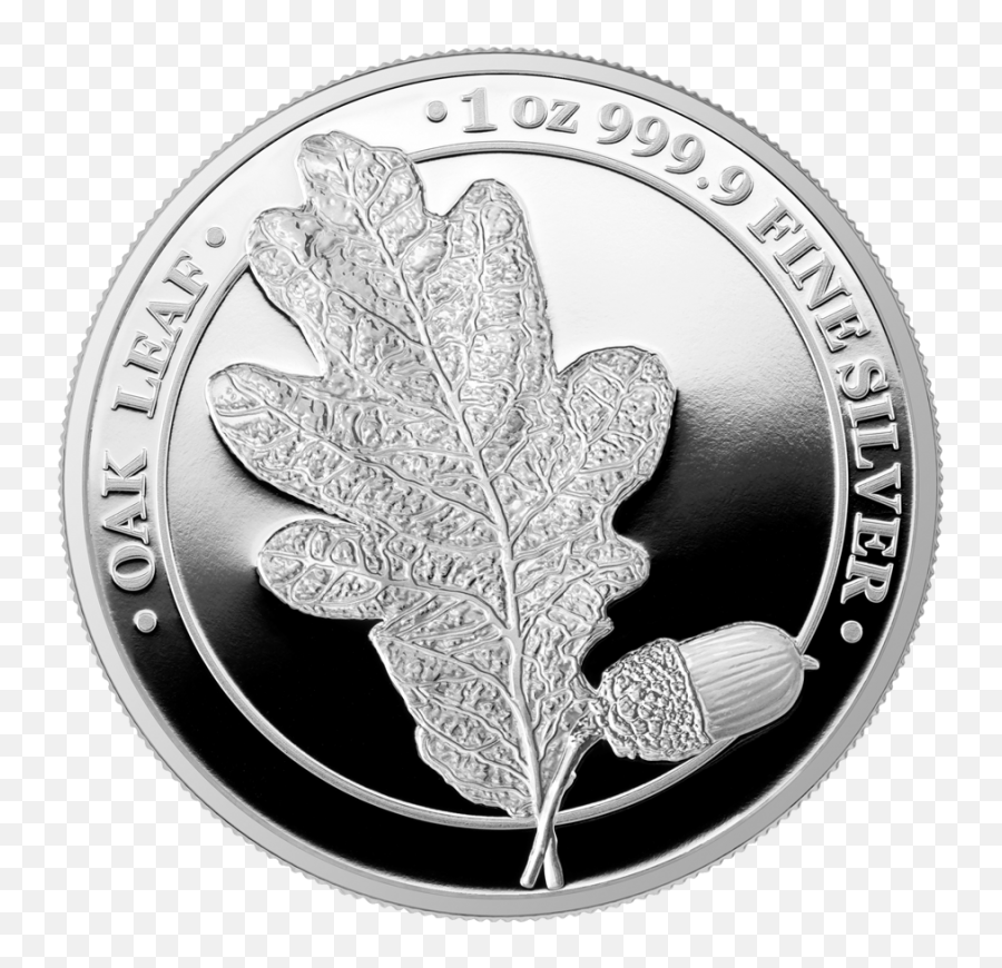 Oak Leaf Germania 5 Mark 1 Oz Silver Coin Proof Blister Pack - Gold Png,Oak Leaf Png