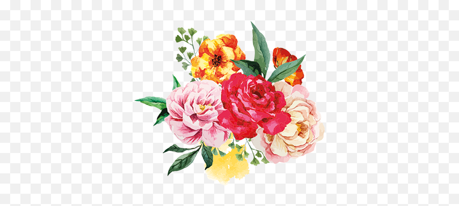 Floral Art Wall Sticker - Flower Bunch Png Hd,Acuarela Png