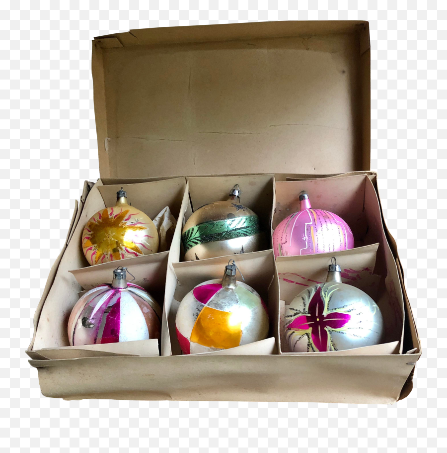 Mid Century Christmas Tree Ornaments Wbox - Cardboard Box Png,Charlie Brown Christmas Tree Png