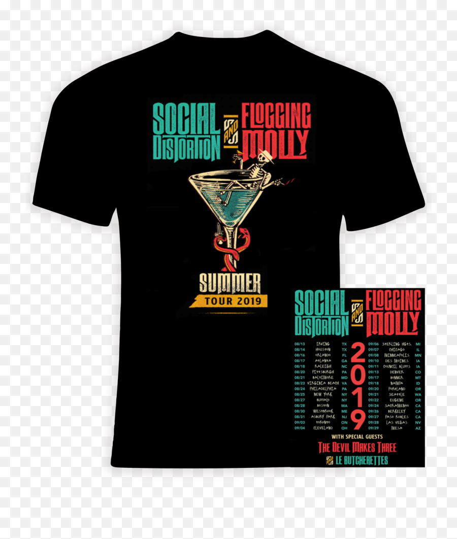 Social Distortion And Flogging Molly 2019 Concert Tour - Alanis Morissette T Shirt Png,Soulfly Logo