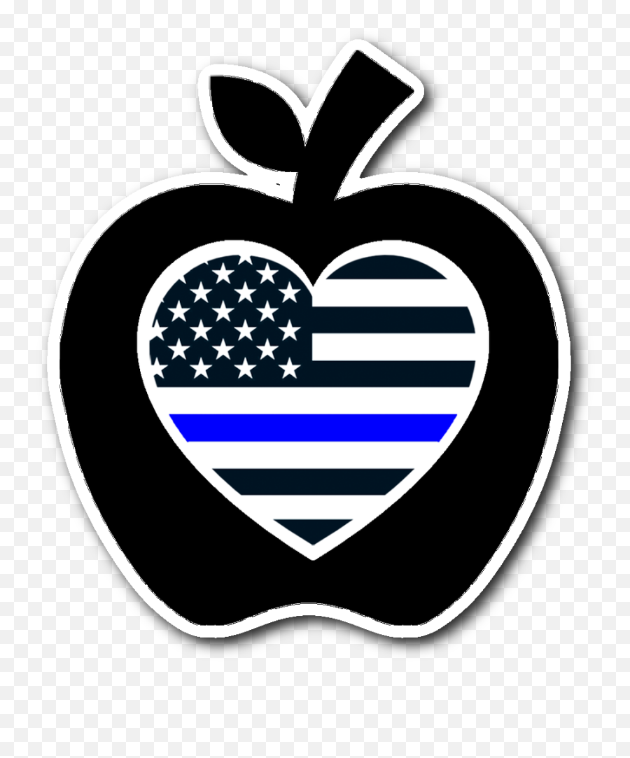 Thin Blue Line Heart Flag Apple - Flag Happy 4th Of July Png,Made In Usa Logo Png