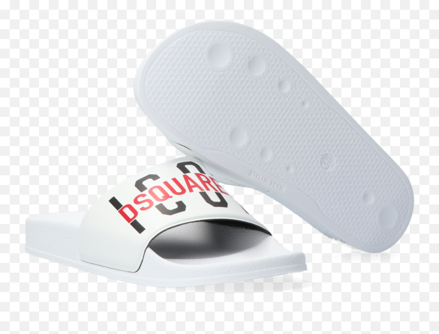White Dsquared2 Flip Flops Icon Kid Slide 2 - Shoe Style Png,Slide Icon