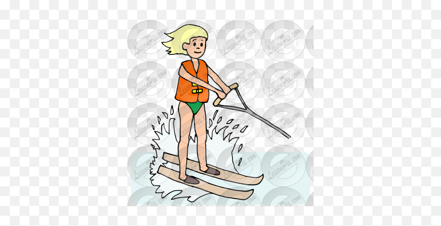Waterski Picture For Classroom Therapy Use - Great For Women Png,Water Ski Icon