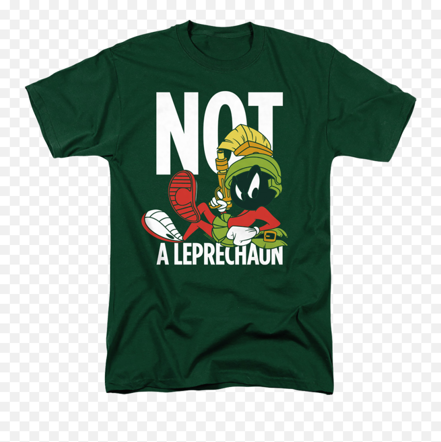 Marvin The Martian Not A Leprechaun Looney Tunes T - Shirt Active Shirt Png,Marvin The Martian Png