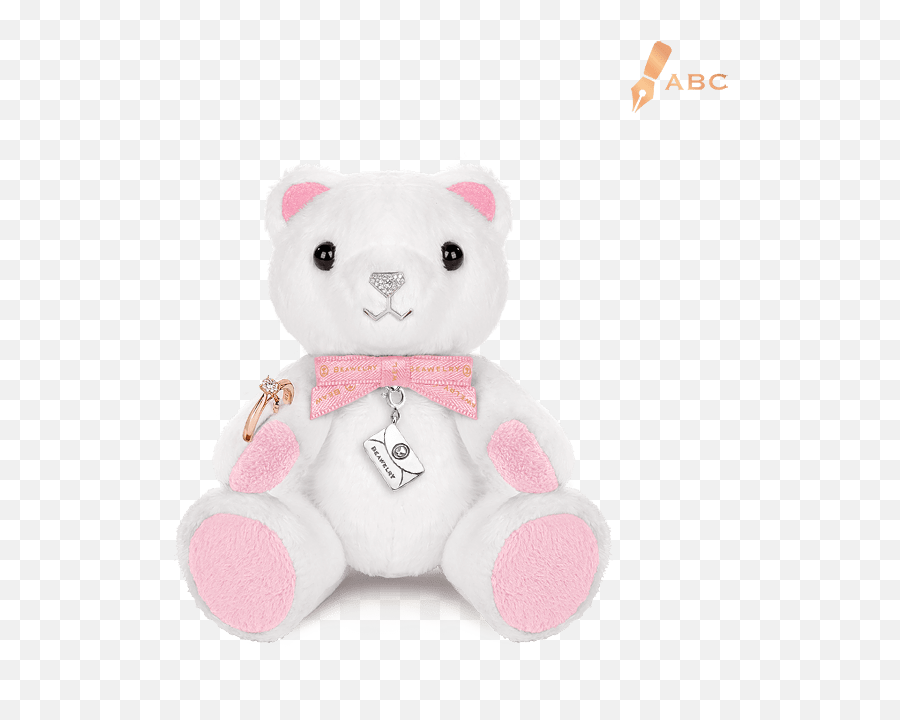 Mini Sparkle Beawelry Bear With A Ring Holder U0026 Silver Envelope Charm - Beawelry Png,Pink Sparkles Png