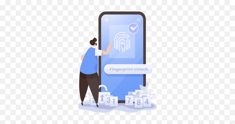 Fingerprint Icon - Download In Line Style Vertical Png,Touch Id Icon Vector