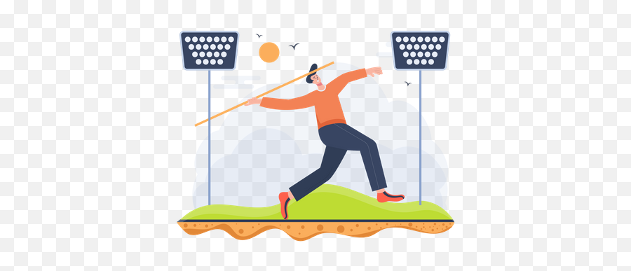 Best Premium Boy Playing With The Ball Illustration Download - For Golf Png,Javelin Icon