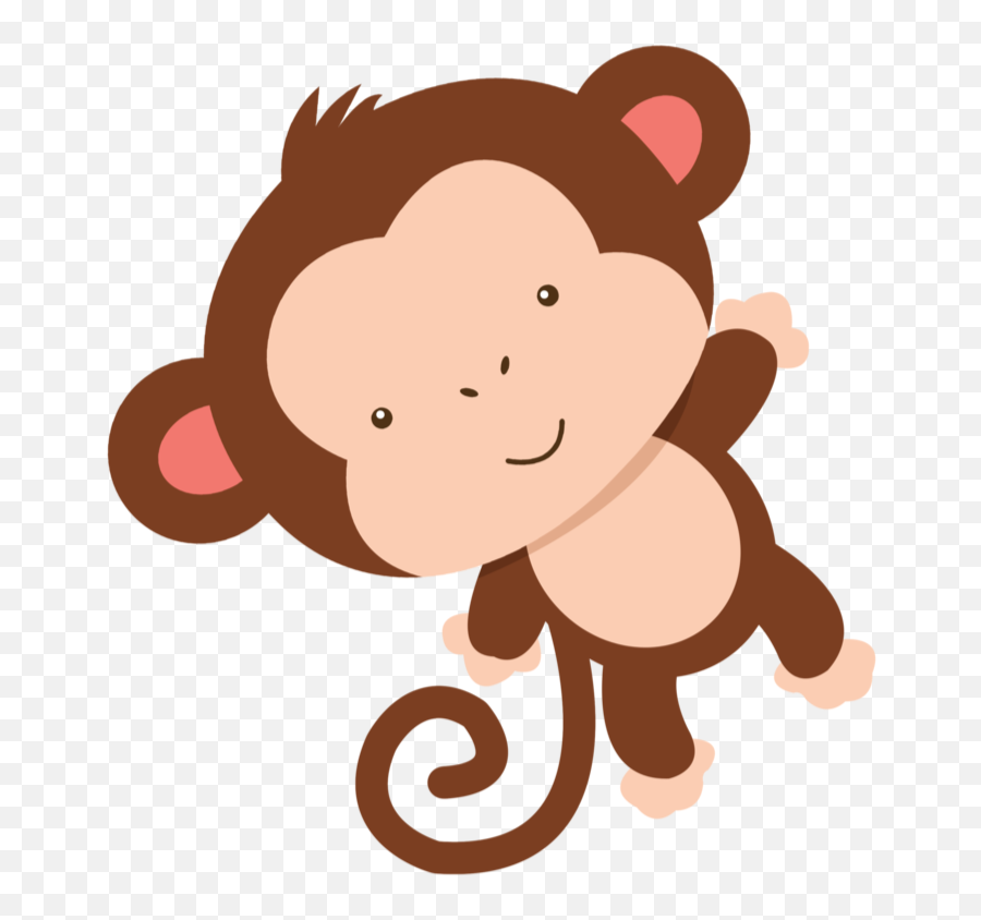 Baby Monkey Clipart Png - Baby Shower Baby Monkey Clipart,Cute Monkey Png