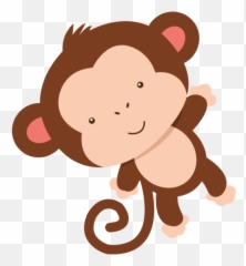 Baby Monkey Clipart Png - Baby Shower Baby Monkey Clipart,Cute Monkey Png
