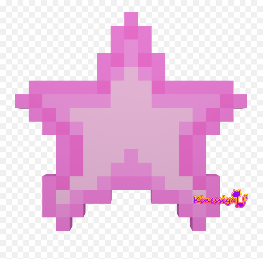 Download Hd 3d Art Pink Star - 8 Bit Star Transparent Png,3d Star Png