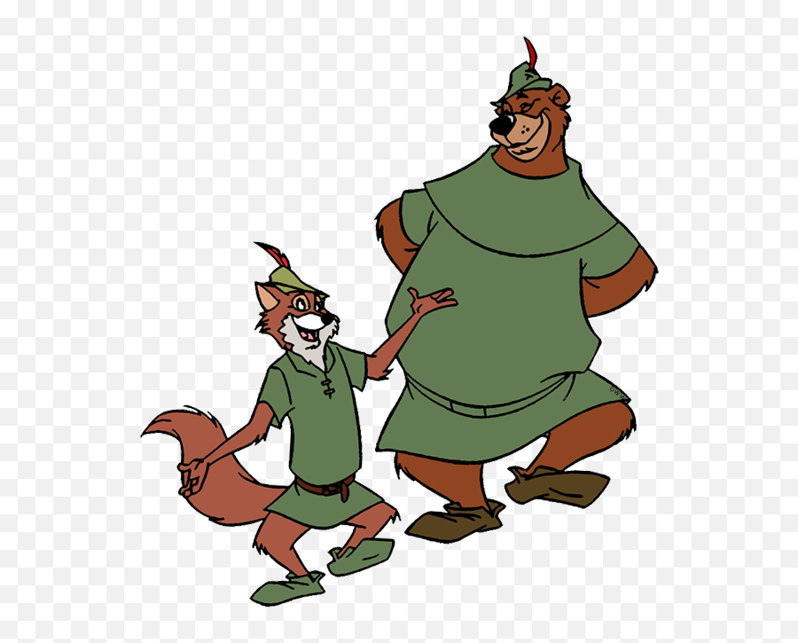 Disney Robin Hood Clipart - Robin Hood And Little John Disney Png,Robin Hood Png