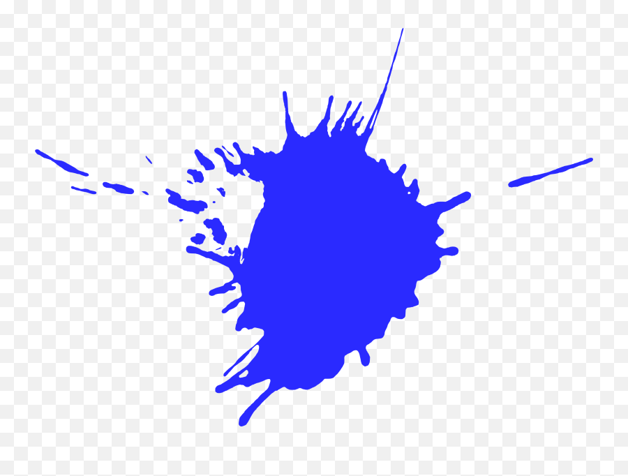 Blue Paint Clip Art - Transparent Blue Paint Splatter Png,Blue Splash Png