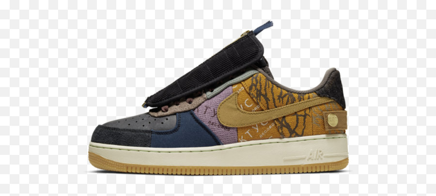 Travis Scott X Air Force 1 Low Cactus - Nike Air Force 1 Travis Scott Png,Travis Scott Png