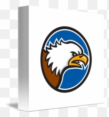 Bald Eagle Head Screaming Circle Retro By Aloysius Patrimonio - Emblem Png,Eagle Head Logo