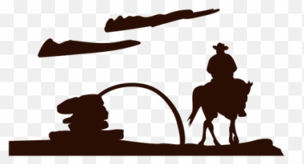 Western Sunset Scene Cut Out Black - Transparent Png U0026 Svg Silhouette,Tack Png