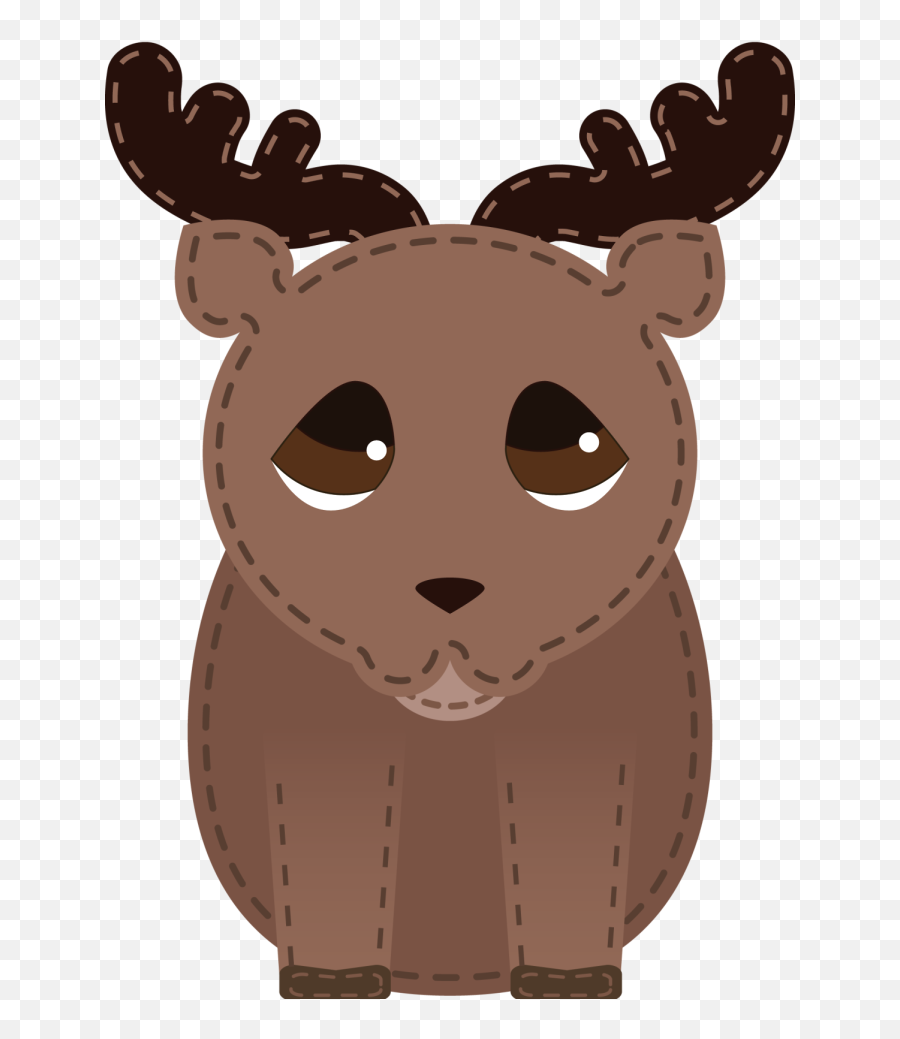 Transparent Background Deer With Stitches - Reindeer Clipart Transparent Background Woodland Deer Clipart Png,Reindeer Transparent