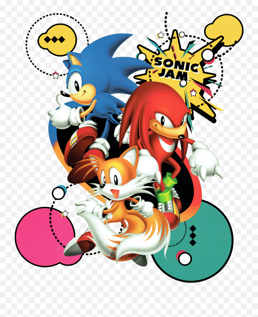 Sonic Tails And Knuckles Promotional - Sonic Jam Artwork Png,And Knuckles Transparent