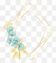 Premium Golden Frame Pattern Art Vector Geometric Elegant - Vector Floral Frames png