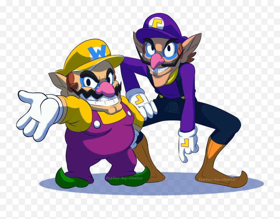 Wario And Waluigi Super Mario Brothers Bros - Wario And Waluigi Png,Waluigi Png