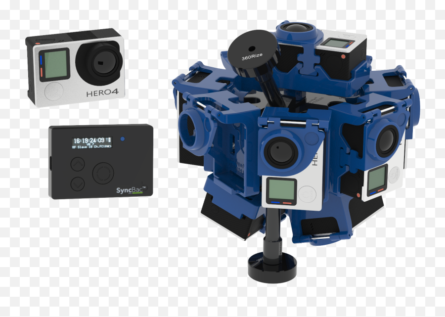 Syncbac Vr The Ultimate 360 Workflow Timecode Systems - Portable Png,Gopro Png
