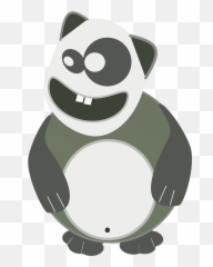 Crazy Face Panda Clipart Free Download Transparent Png - Support Your Local Bandidos,Panda Face Png