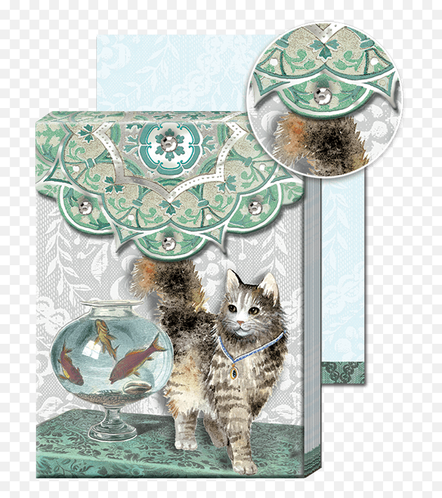 Fishbowl Png - Fishbowl Cat Pocket Note Pad Tabby Cat Decorative,Fishbowl Png