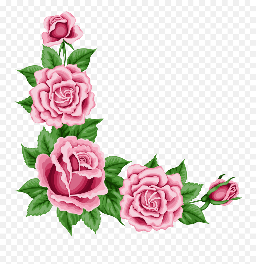 Free Corner Flower Png Download Clip Art - Border Transparent Pink Flowers,Corner Png