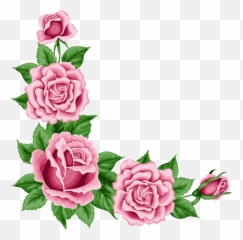 Free Corner Flower Png Download Clip Art - Border Transparent Pink Flowers,Corner Png