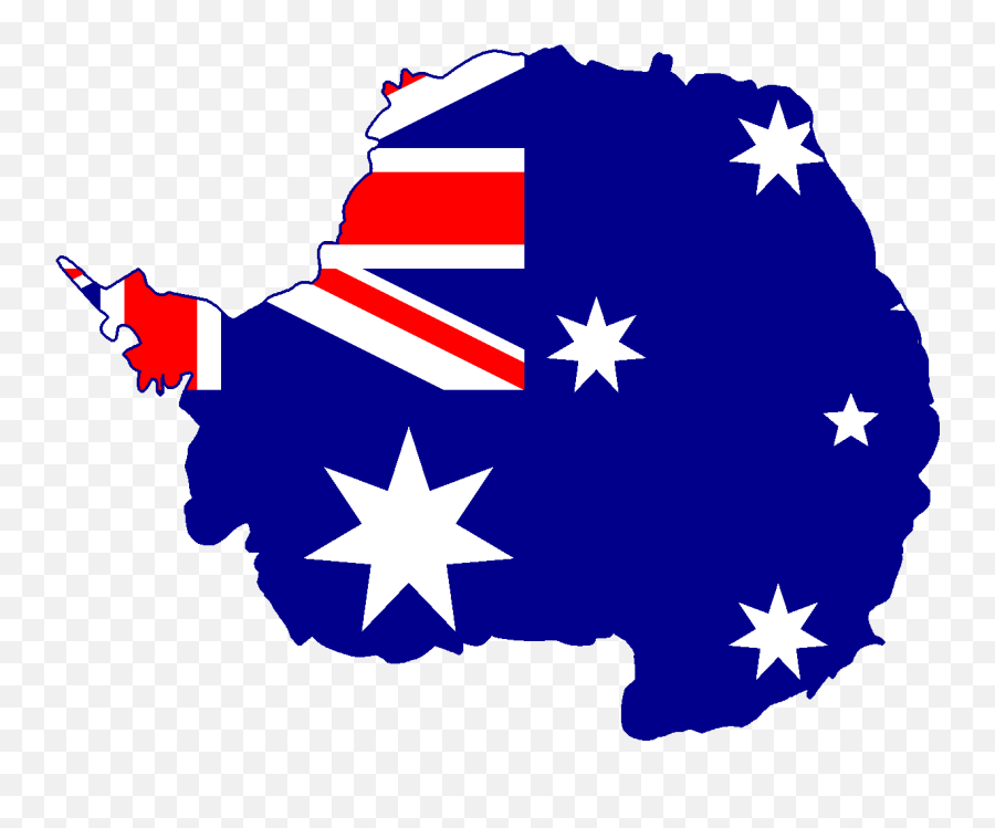 Flag Map Of Antarctica - Australia Map Flag Png,Australia Flag Png