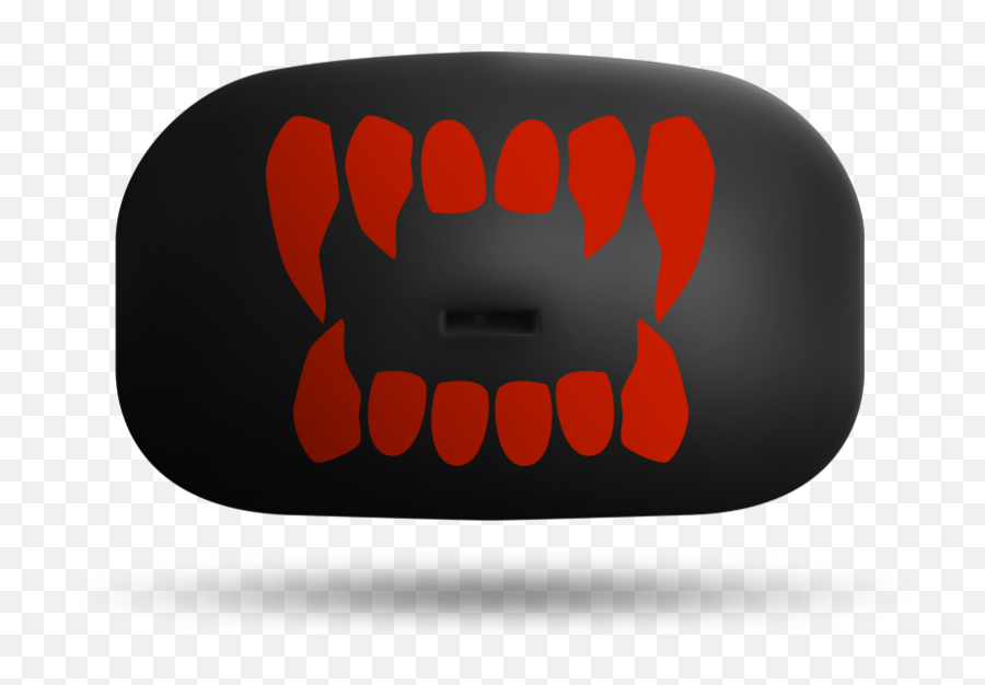 Red Fangs Black Png Download - Horizontal,Fangs Png