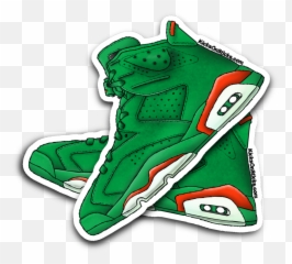 Jordan 6 Gatorade Green Sneaker Sticker - Art png