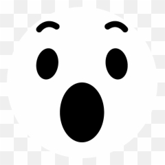 Download Hd Facebook Wow Logo Black And - Emoji Png