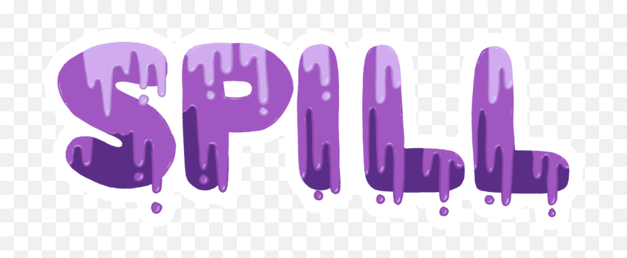 Purple Drip Logo Sticker Spill The Zine - Dot Png,Lavender Logo