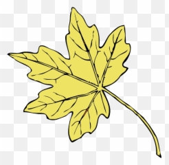 Gold Maple Leaf Transparent Cartoon - Jingfm Autumn Png Black And White