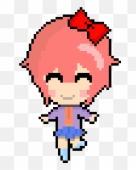 Sayori - Pixel Art Circle Png,Sayori Transparent