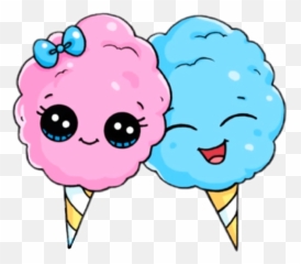 Cute Cotton Candy Cartoon Transparent - Clipart png
