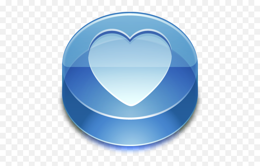 Blue Heart Glass Favorite Icon Png Transparent Background - Vertical,Blue Heart Transparent
