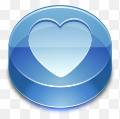 Blue Heart Glass Favorite Icon Png Transparent Background - Vertical