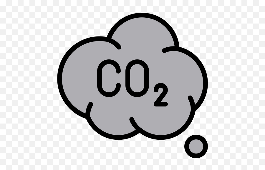 Carbon Dioxide Icon Of Colored Outline Style - Available In Dot Png,Carbon Icon