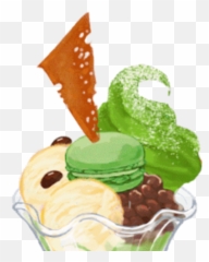Uji Matcha Macaron Parfait - Gelato Png,Green Tea Ice Cream Icon